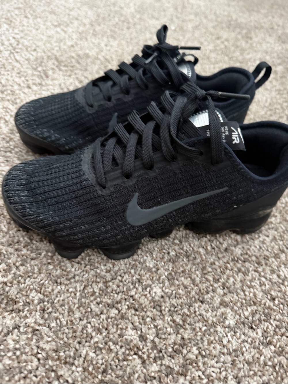 Nike Kids Black/Charcoal Flyknit VaporMax